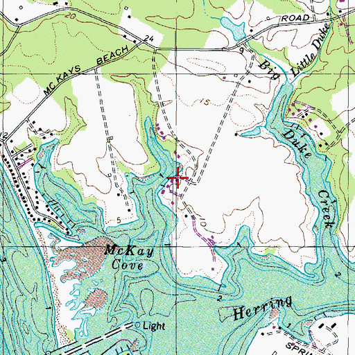 Topographic Map of Herring Creek, MD