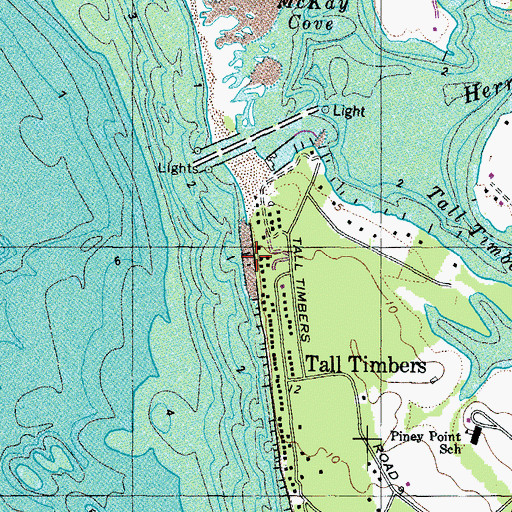 Topographic Map of Herring Run Bar, MD