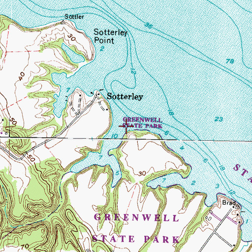 Topographic Map of Hog Neck Creek, MD