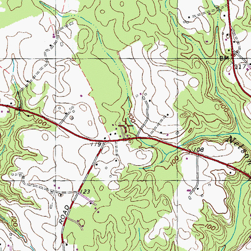 Topographic Map of Holly Oaks, MD