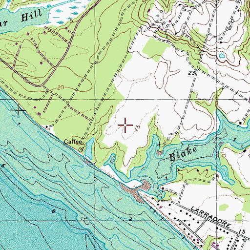 Topographic Map of Jubilee Farm, MD
