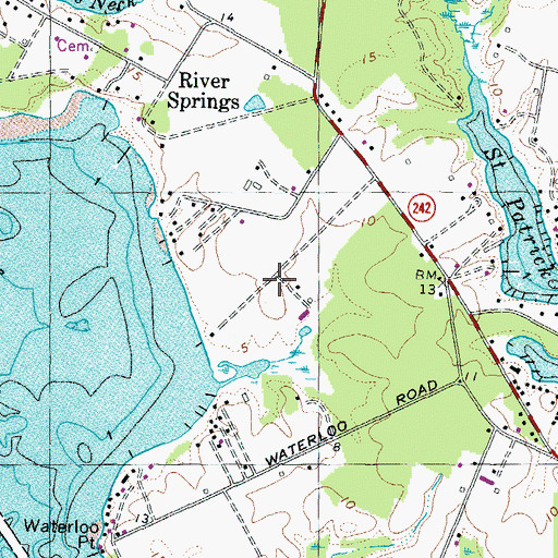 Topographic Map of Little Hackley, MD