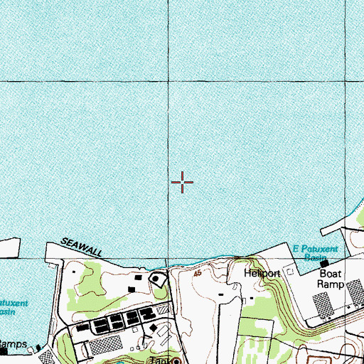Topographic Map of Lord Baltimores Bay, MD