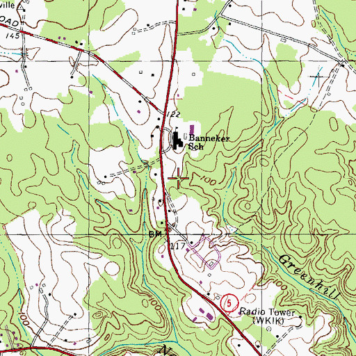 Topographic Map of Loveville Special Education Center, MD