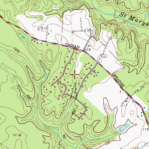 Topographic Map of Maple Run, MD