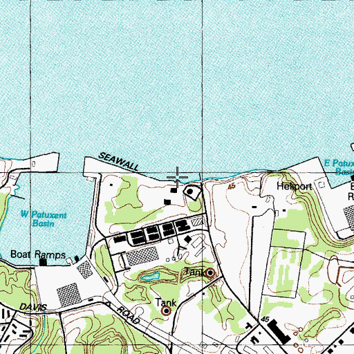 Topographic Map of Millstone Landing, MD