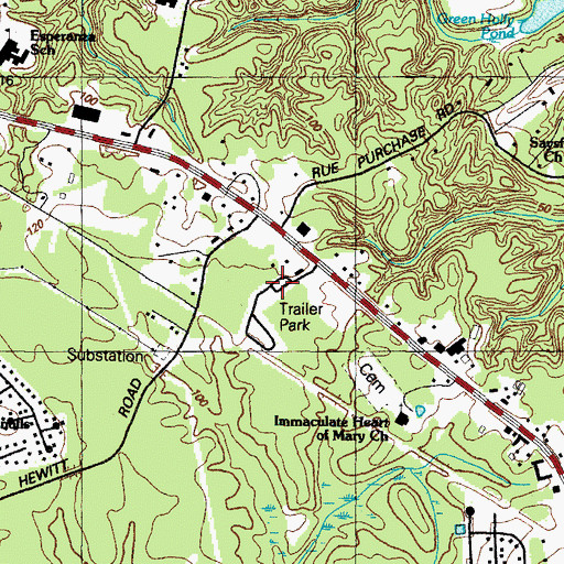 Topographic Map of National Mobile Home Park, MD
