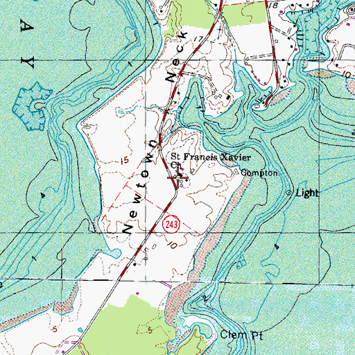 Topographic Map of Newtown (historical), MD