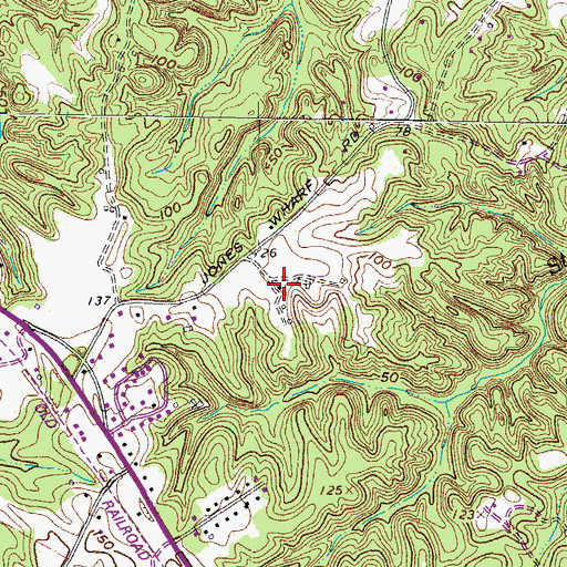 Topographic Map of Oakland, MD