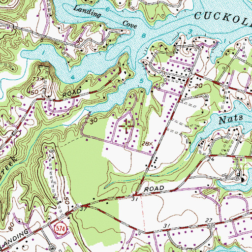 Topographic Map of Peacock Manor, MD