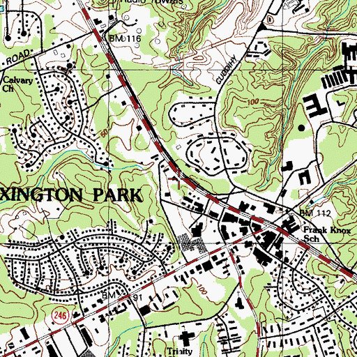Topographic Map of Pearson Post Office (historical), MD