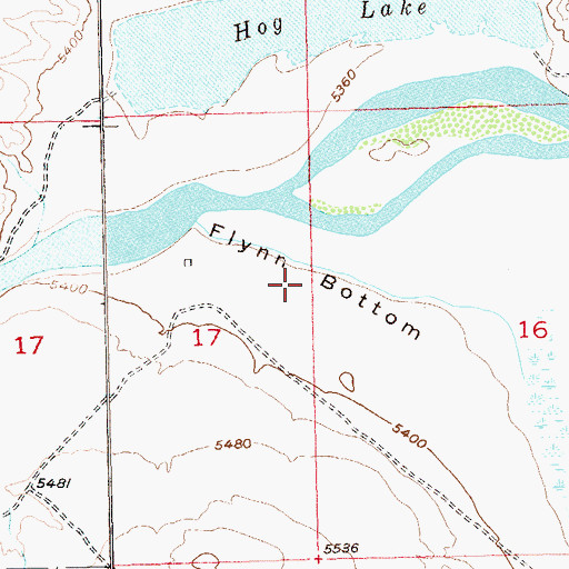 Topographic Map of Flynn Bottom, CO