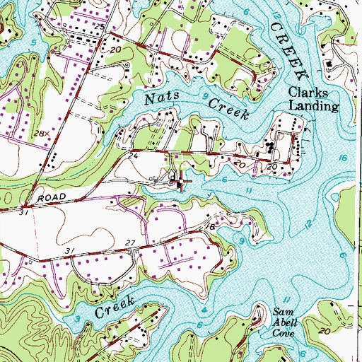 Topographic Map of Placid Harbor Yacht Club, MD