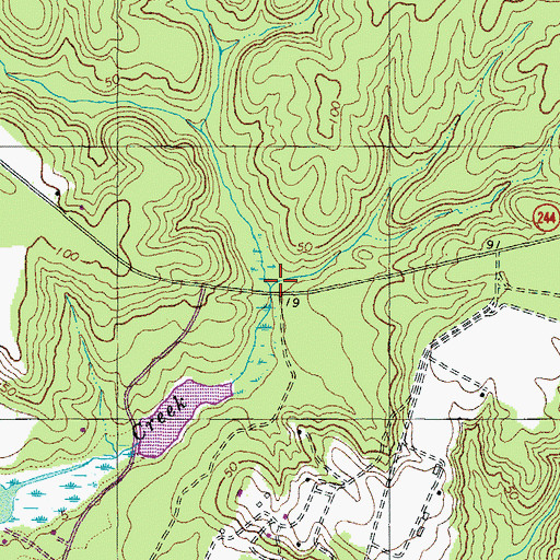 Topographic Map of Pustey Creek, MD
