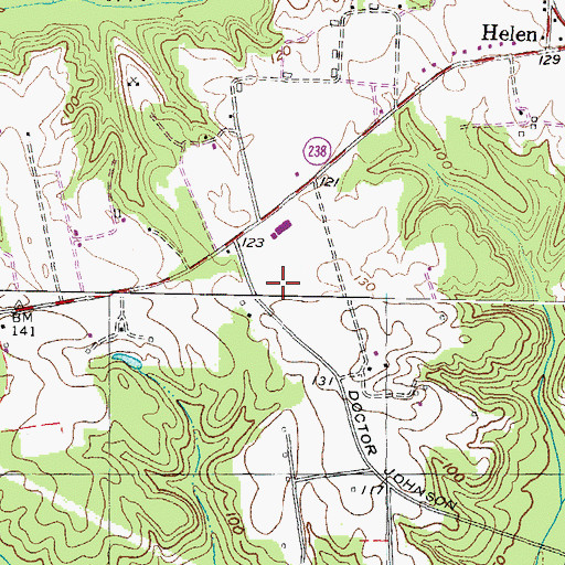 Topographic Map of Queen of Peace Cemetery, MD
