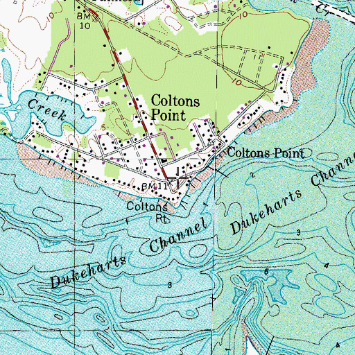 Topographic Map of Saint Clements Island Historic District, MD