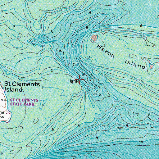 Topographic Map of Saint Clements Island Lighthouse (historical), MD