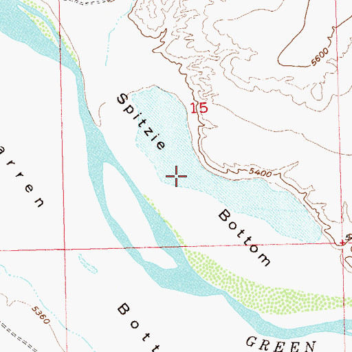 Topographic Map of Spitzie Bottom, CO