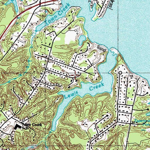 Topographic Map of Saint Josephs Manor (historical), MD
