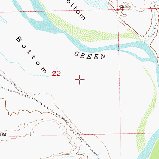 Topographic Map of Browns Park National Wildlife Refuge, CO