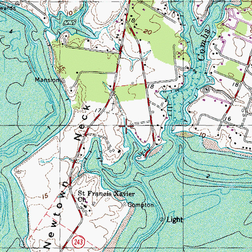 Topographic Map of Saint Williams Creek, MD