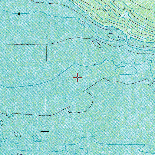 Topographic Map of Sandyland Beach, MD