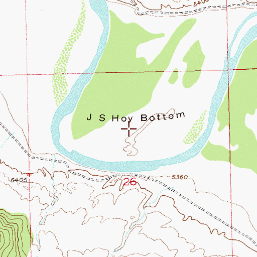 Topographic Map of JS Hoy Bottom, CO