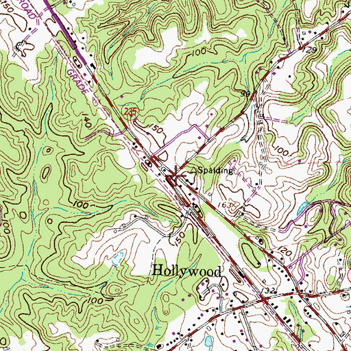 Topographic Map of Sassafras and Oak Post Office (historical), MD