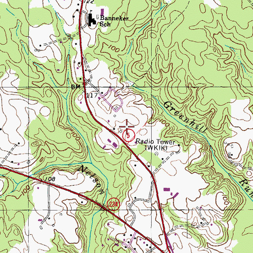 Topographic Map of Shanti Medical Center, MD