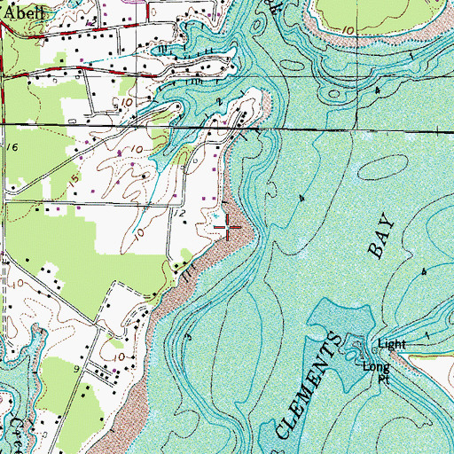 Topographic Map of Shipping Point, MD