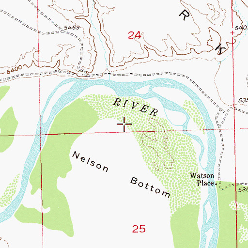 Topographic Map of Nelson Bottom, CO