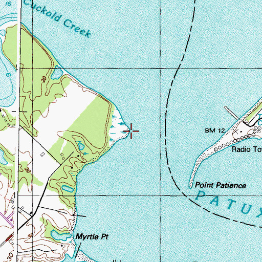 Topographic Map of Thomas Point, MD