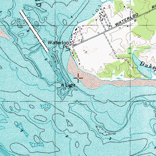 Topographic Map of Waterloo Point Bar, MD