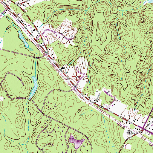 Topographic Map of Wildewood Mall Shopping Center, MD