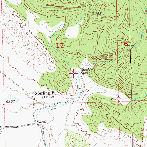 Topographic Map of Sterling Spring, CO