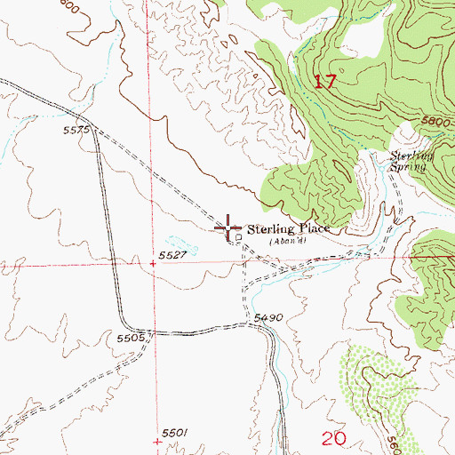 Topographic Map of Sterling Place, CO