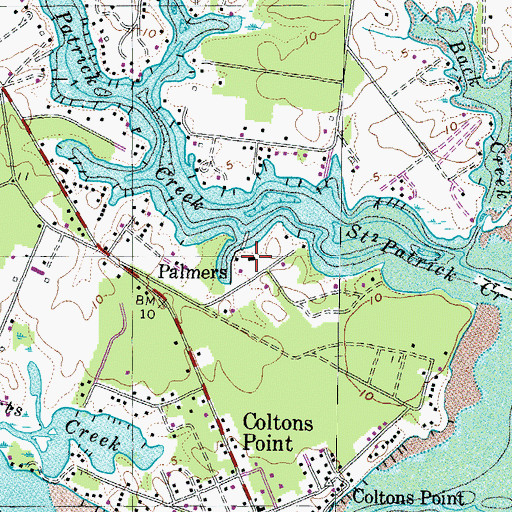 Topographic Map of Friendly Hall, MD