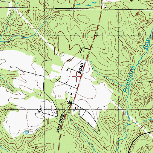 Topographic Map of Flowers of the Forest, MD