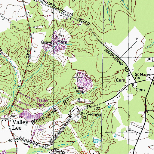 Topographic Map of George B Cecil Memorial Park, MD