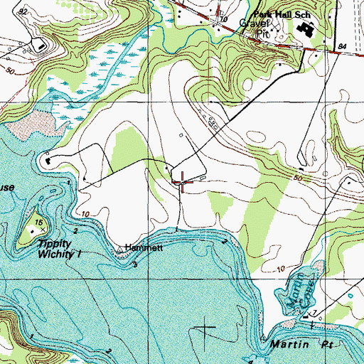 Topographic Map of Glen Mary, MD