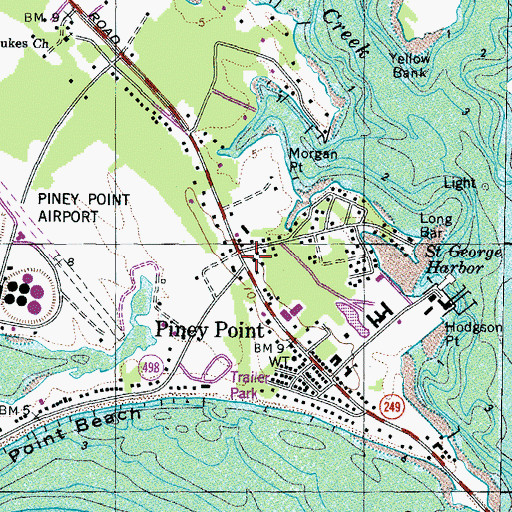 Topographic Map of Holy Family Catholic Church (historical), MD