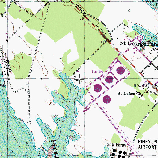 Topographic Map of Nuthalls Folly, MD