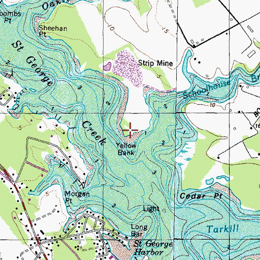 Topographic Map of Streams End Point, MD