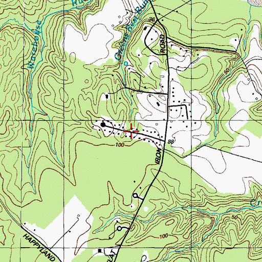 Topographic Map of Willow Brook Estates, MD
