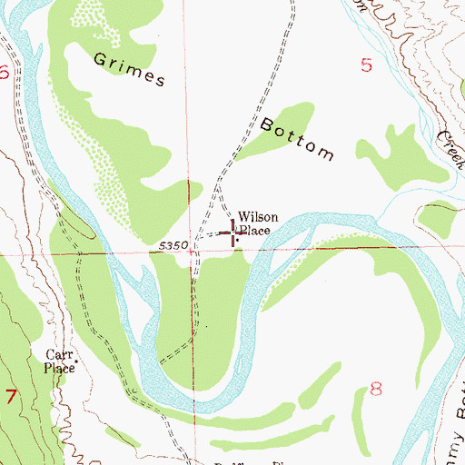 Topographic Map of Wilson Place, CO