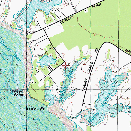 Topographic Map of Bards Field, MD