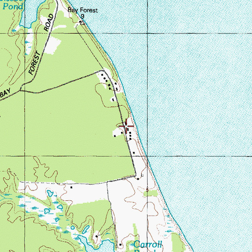 Topographic Map of Bay Forest, MD