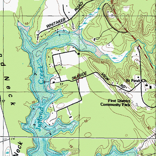 Topographic Map of Benedict Smiths, MD