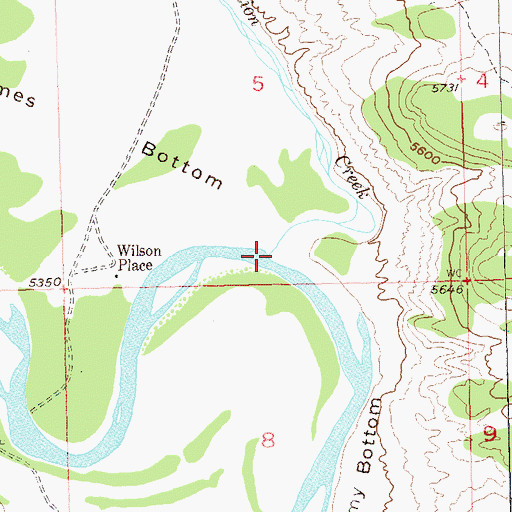 Topographic Map of Vermillion Creek, CO
