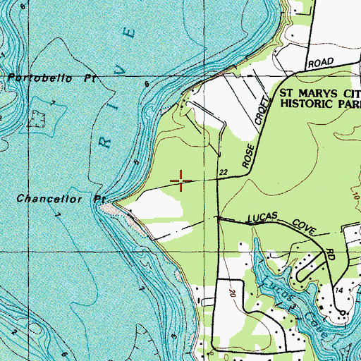 Topographic Map of Chancellors Point (historical), MD
